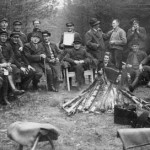 Verabschiedung eines Forstarbeiters aus den 50er Jahren im Schieringer Wald.